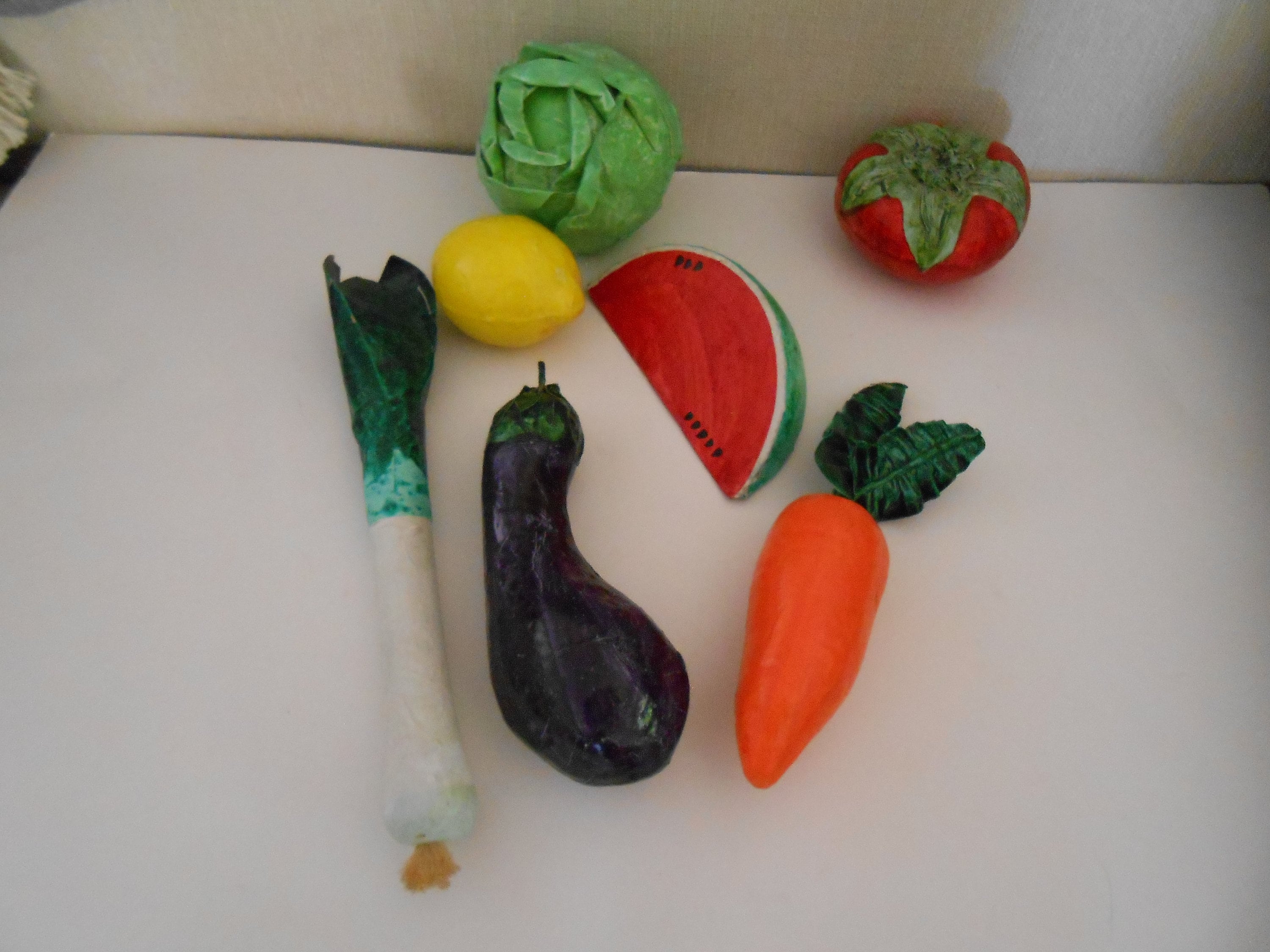 Vintage paper mache fruits and vegetables Etsy