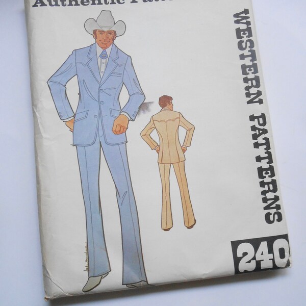 Authentic Pattern 240 Western men's suit jacket + pant size 38. 32