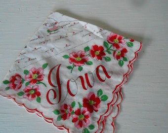 vintage IOWA state handkerchief hankie