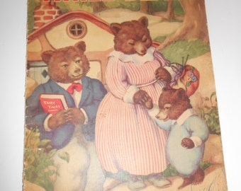 The Three Bears linen book 1938 Whitman