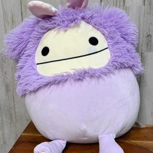 Squishmallows 16&quot; Dilka Lavender Bigfoot Plush with Bunny Ears