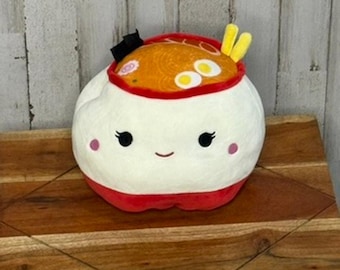 NWT Squishmallows 8" Flip-a-Mallow Raisy & Shun Ramen Sushi Plush Toy