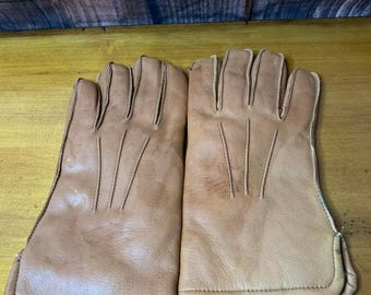 L.L. Bean Leather Gloves Mens XL Brown Wrist Length