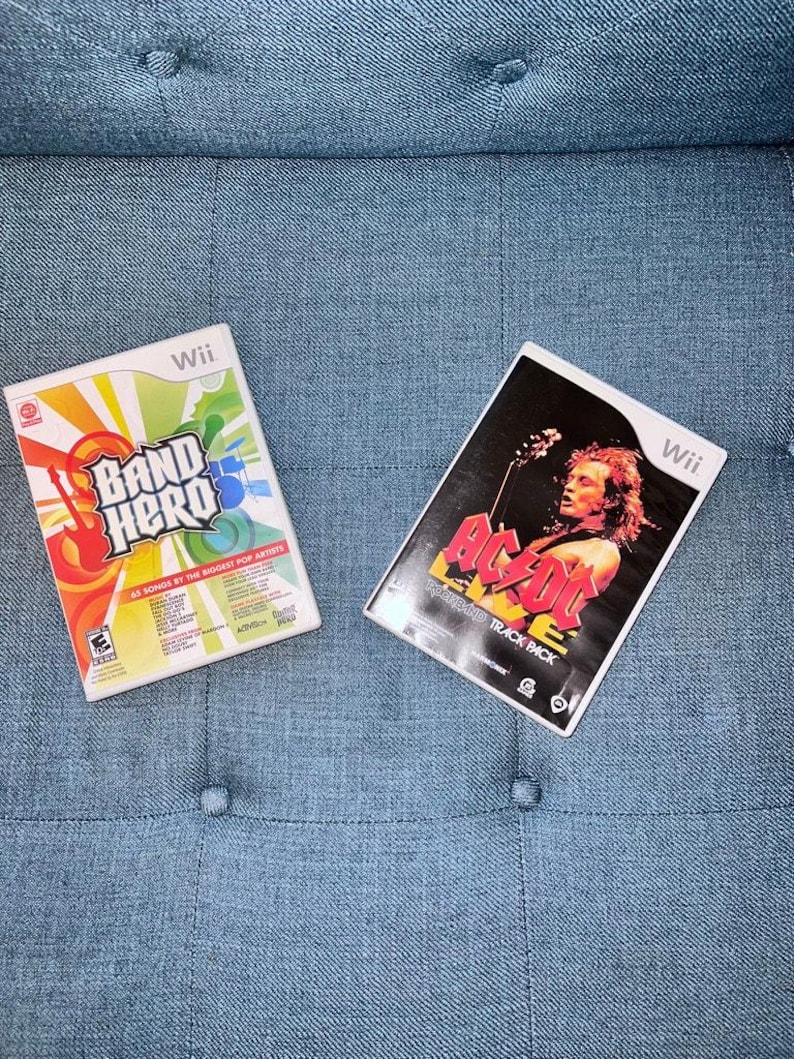 AC/DC Live Rock Band Track Pack + Band Hero Nintendo Wii Game Bundle - Etsy