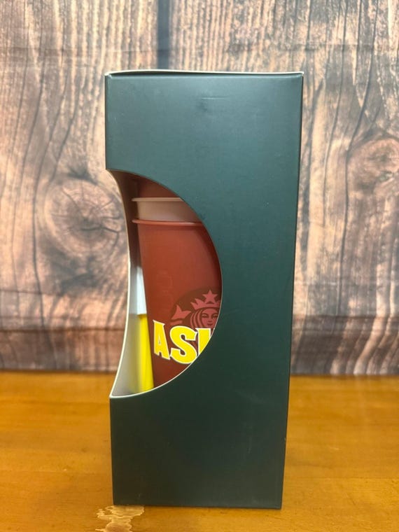 NEW in BOX Starbucks ASU Campus Collection Reusable Cold Cups Set of 5 W/  Straws - Etsy
