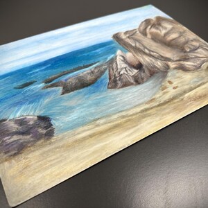 Monterey Coast Drawing – Pacific Grove Beach in Colored Pencil, Realistic California Seascape