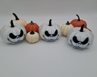 Decoración de calabaza espeluznante impresa en 3D: cara de esqueleto inspirada en una Jack-O'-Lantern
