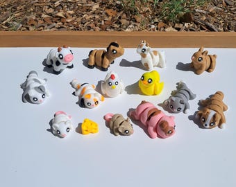 3D Printed Articulated Farm Animal Fidget Toys – Cow, Pig, Horse, Chicken, Goat, Mouse, Cat, Dog, Bunny – Sensory Toy Set for Kids