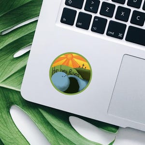 Hij is de paassticker opgestaan | Christelijke opstanding sticker voor bijbel, dagboek, laptop | Sticker geloof | Gratis verzending binnen het VK