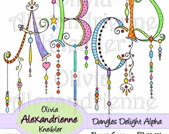 ダングルズ ディライト アルファベット大文字 - ダングル付きと