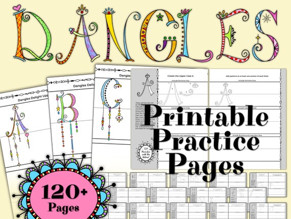 120 Practice Sheets Bundle Dangles Demystified EARLY | Etsy