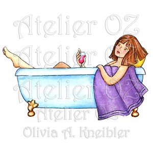 Pampered Bath Downloadable Clip Art - Personal and Limited Commercial Use