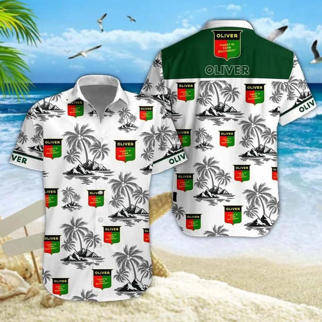 Black And White Tractor Background Design Hawaiian Shirt, Beach Party 2023 Shirt HO3650 main image 1