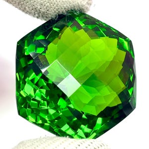 161 Carat Green Peridot Loose Gemstone – Hexagon Cut Crystal, August Birthstone