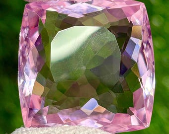 Large Cushion Cut Pink Rose Quartz Gemstone for Jewelry Making