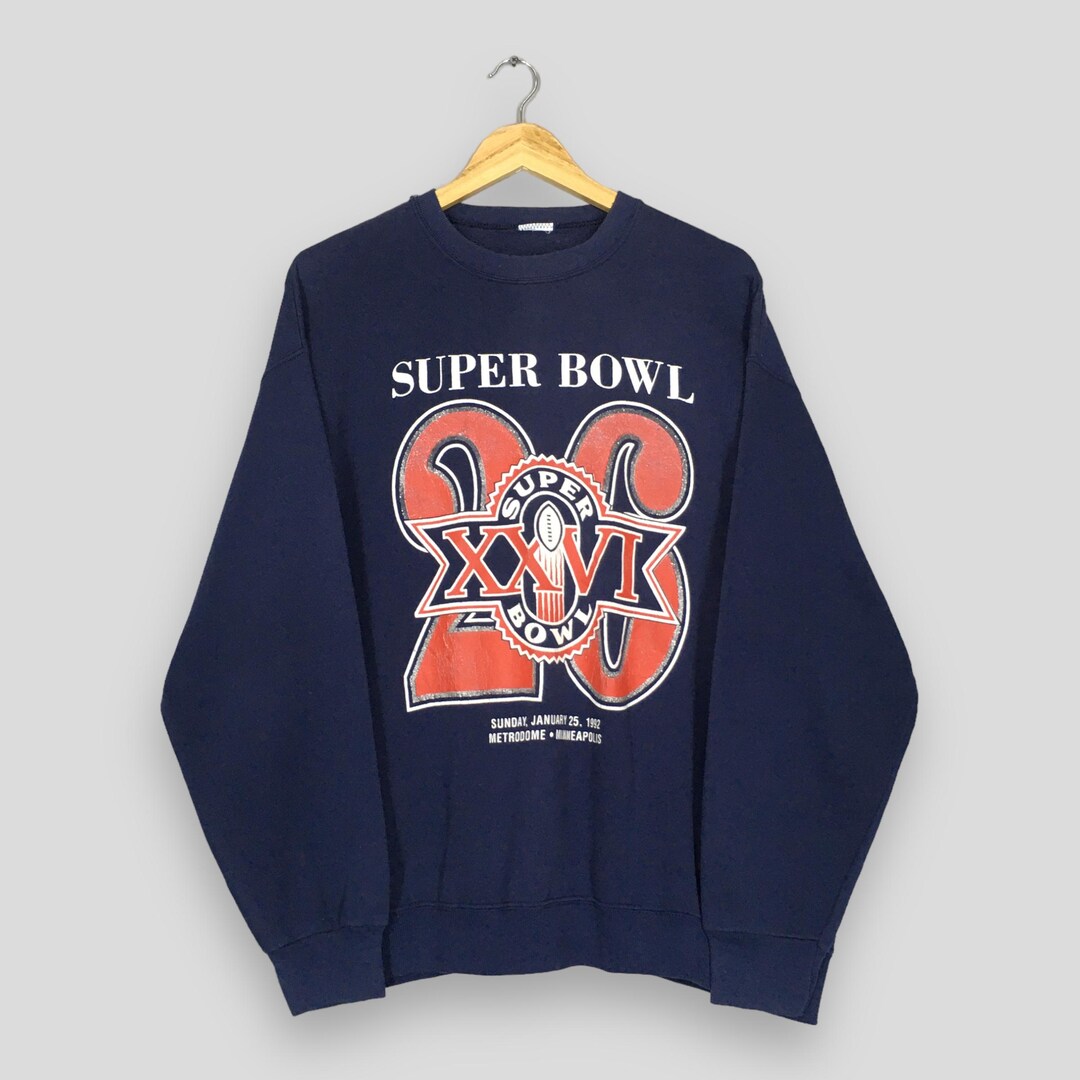 Vintage 1992 Super Bowl XXVI Minneapolis Metrodome Sweatshirt Vintage 1992 Super Bowl XXVI Minneapolis Metrodome Sweatshirt