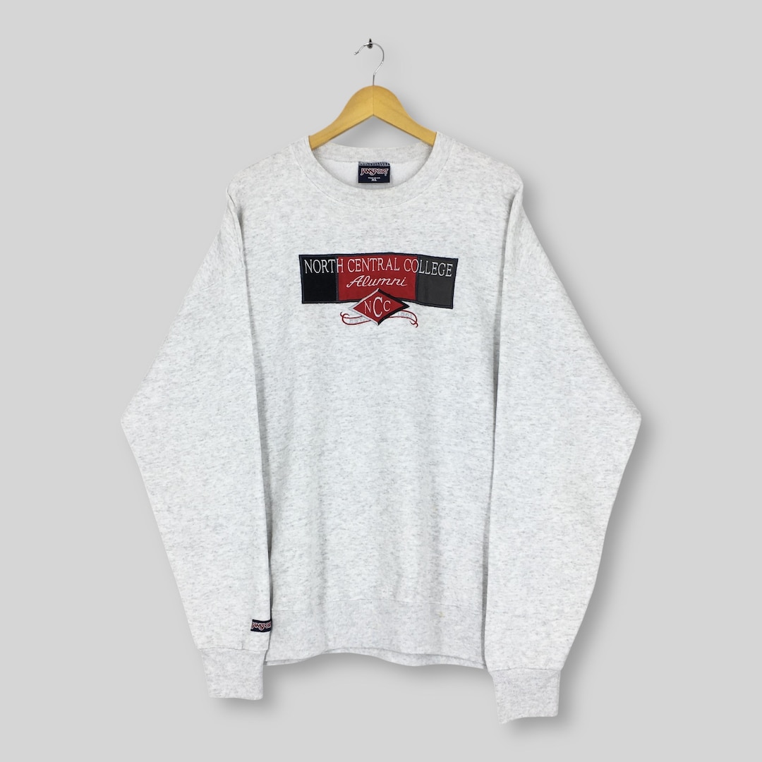 Vintage 90s North Central College Gray Sweatshirt Xlarge NCC