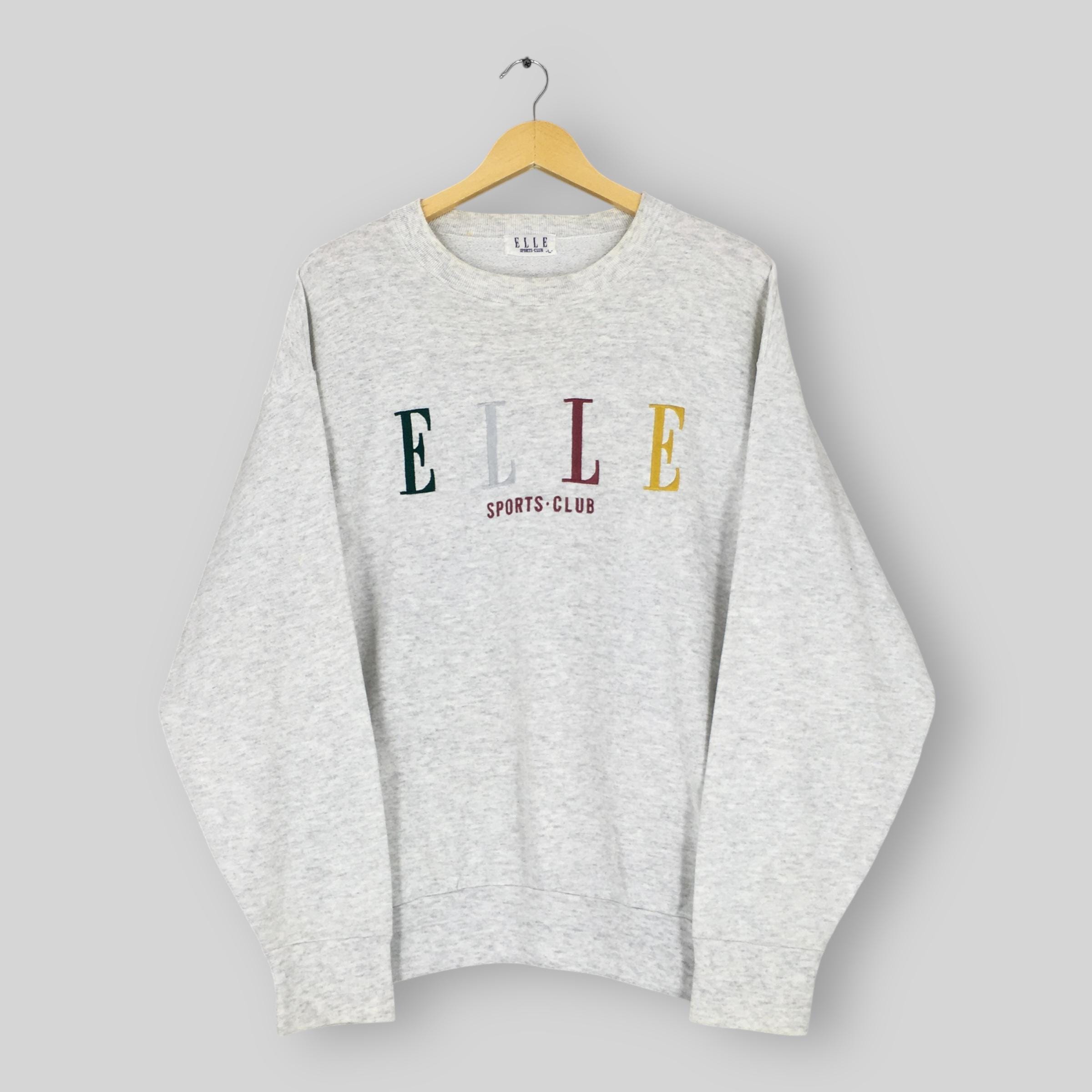 Vintage 90s Elle Paris Gray Sweatshirt Large Elle Sports