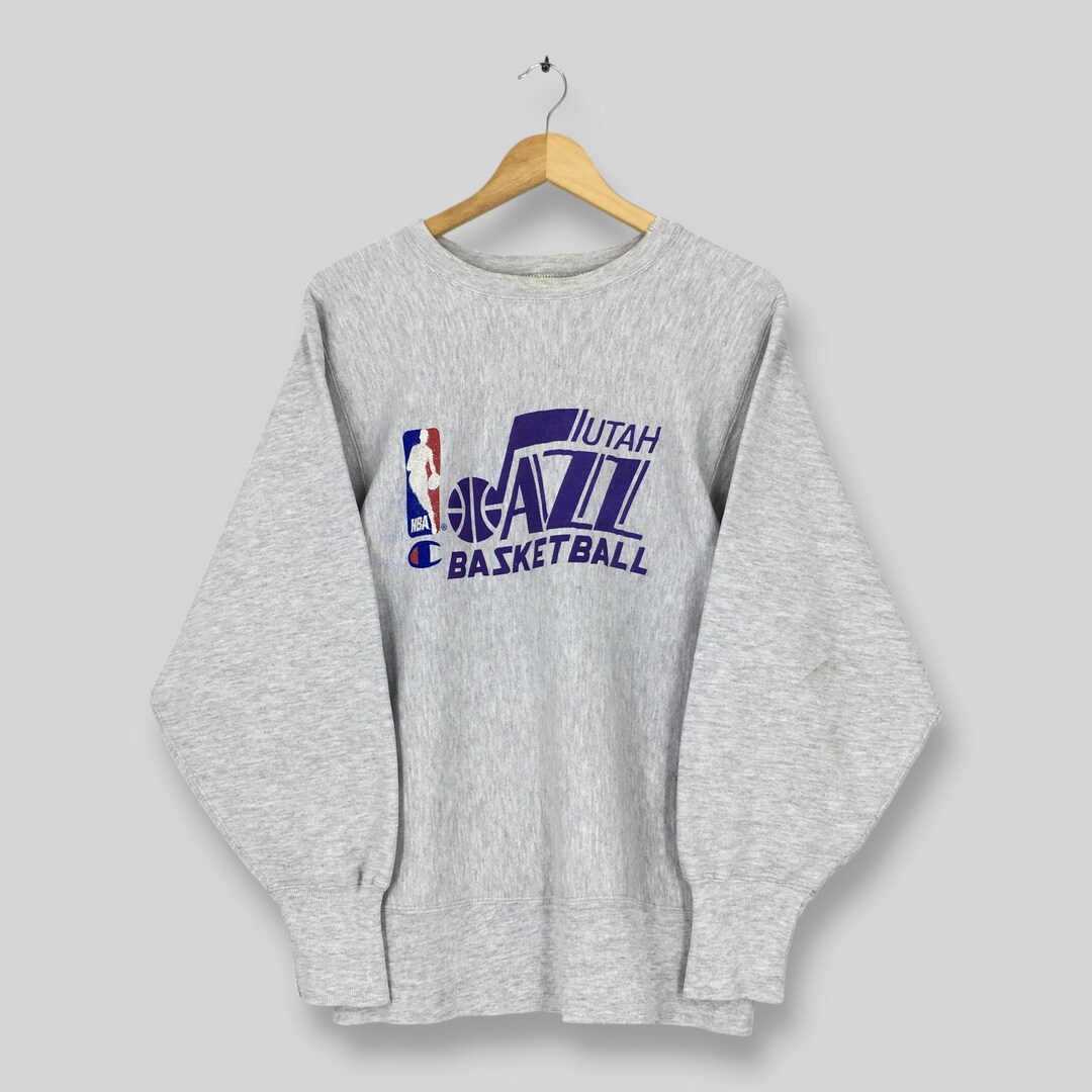 Vintage 90s Utah Jazz NBA Sweatshirt Medium Champion Reverse Weave