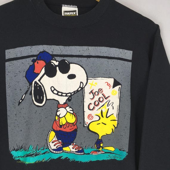 Vintage 90s Peanuts Snoopy Joe Cool Sweatshirt Medium Joe Cool 