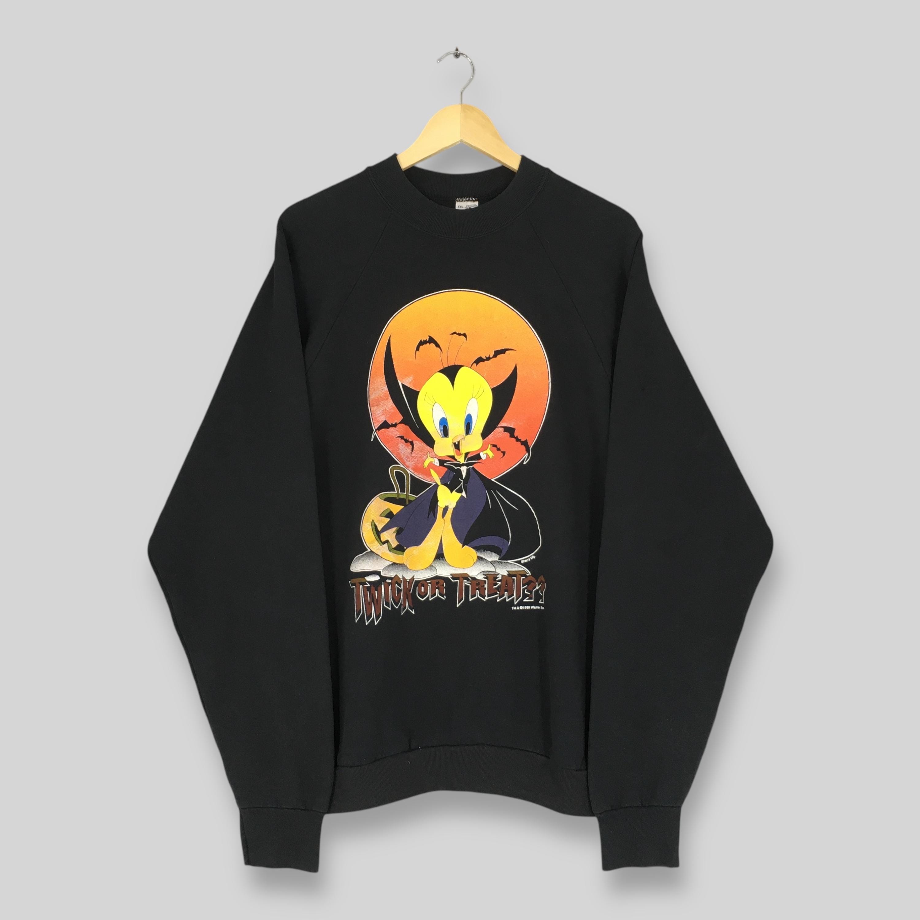 Vintage 90s Happy Halloween Vampire Tweety Bird Sweatshirt Xxlarge
