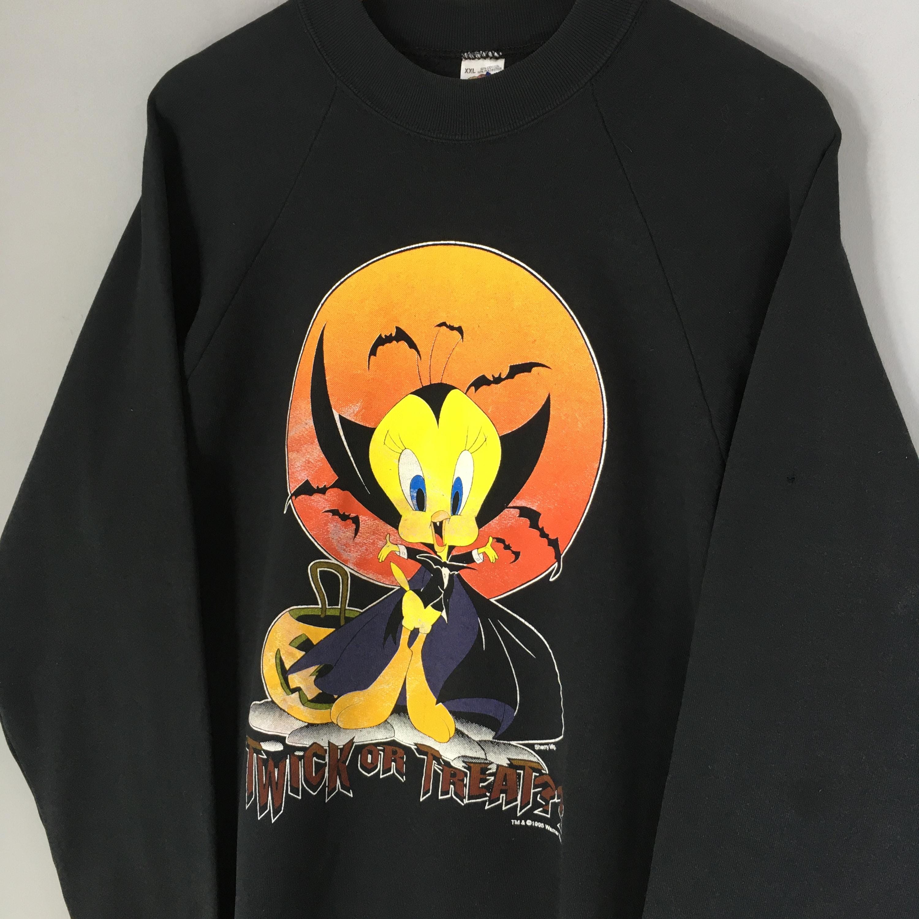 Vintage 90s Happy Halloween Vampire Tweety Bird Sweatshirt Xxlarge 