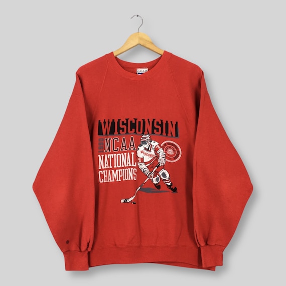 Vintage Wisconsin Badgers NCAA Sweatshirt Xlarge 1990s Badgers Ice