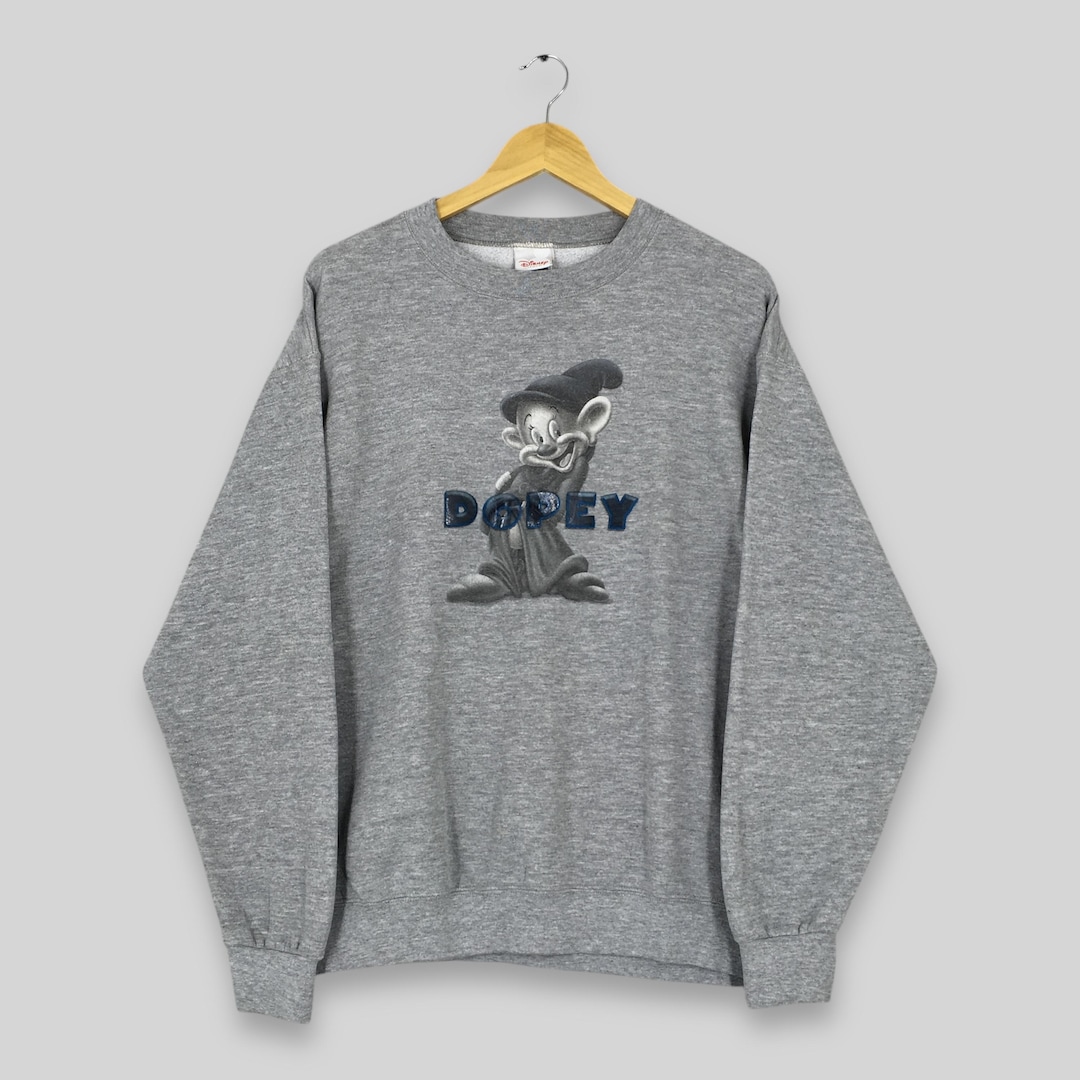 Vintage Disney Grumpy Dopey 7 Dwarfs Sweatshirt Large 90s Grumpy Happy ...