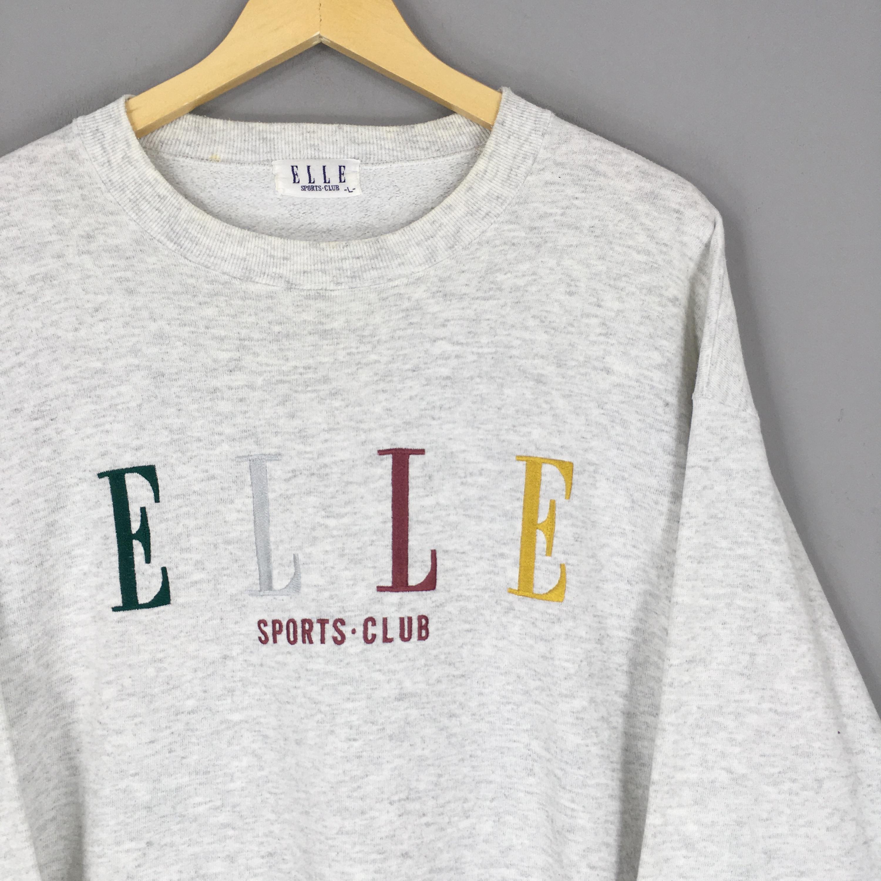 Vintage 90s Elle Paris Gray Sweatshirt Large Elle Sports
