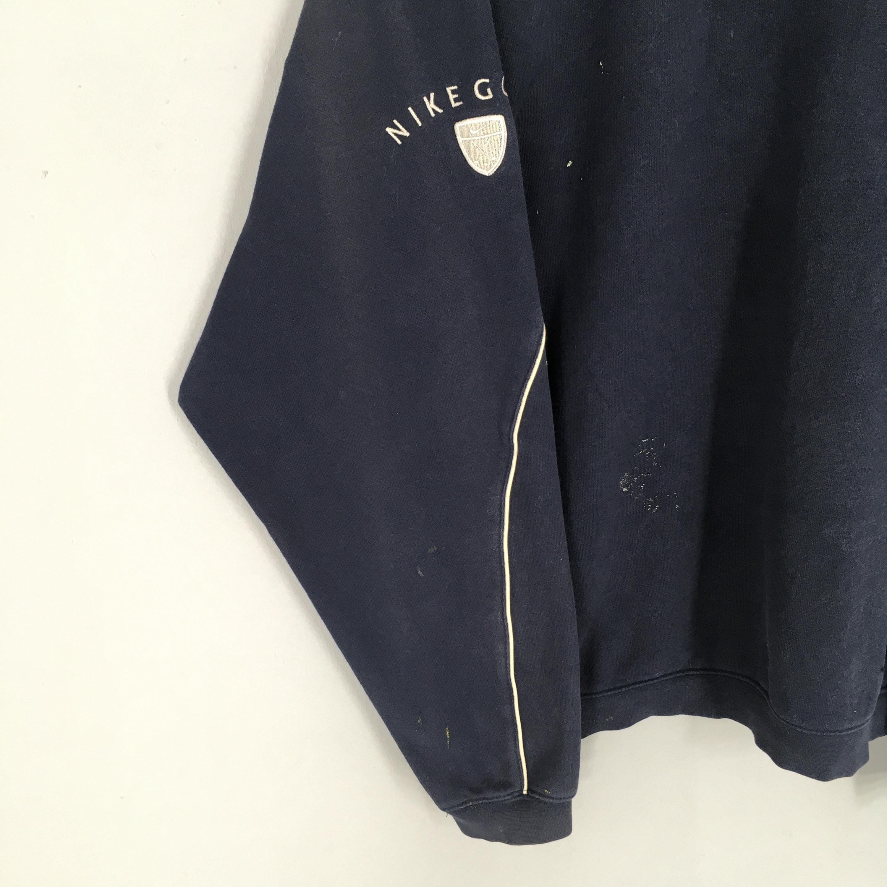 Vintage Nike Golf Half Zipper Sweatshirt Medium Nike Swoosh Golf