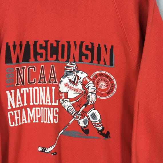 Vintage Wisconsin Badgers NCAA Sweatshirt Xlarge 1990s Badgers Ice