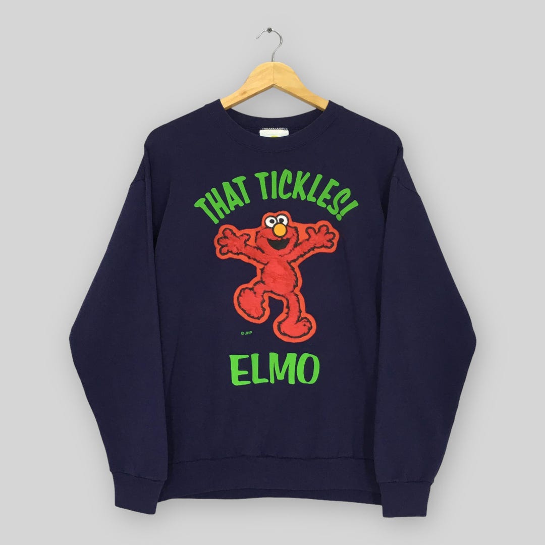 Vintage 90s Sesame Street That Tickles Elmo Sweatshirt Medium Sesame ...
