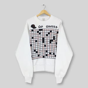 RARE Vintage 80s San Francisco Giants MLB Sweatshirt Large San Francisco Giants Printed Sweater SF Giants American Baseball White Crewneck L