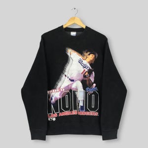 Vintage 90s Los Angeles Dodgers MLB Sweatshirt Medium Dodgers Hideo Nomo #16 Baseball Jumper Los Angeles Dodgers Sweater Dodgers Crewneck M