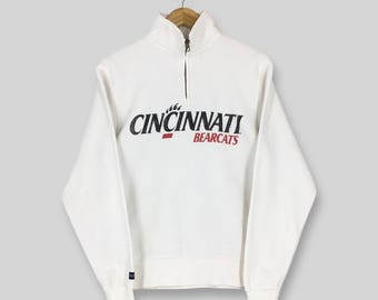 Vintage Cincinnati Bearcats NCAA Half Zipper Sweatshirt XSmall Cincinnati Bearcats Spell Out Jumper University Of Cincinnati Sweater XS