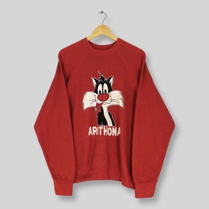 Vintage 80s Looney Tunes Sylvester the Cat Sweatshirt Large 