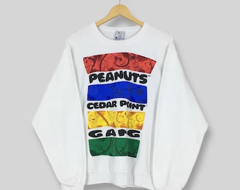 Vintage Y2K Peanuts Snoopy Woodstock Sweatshirt Medium Snoopy Peanuts Cedar Point Gang Graphics Sweater Peanuts Comic Strip Crewneck Size M