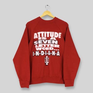 Vintage 90s Indiana Hoosiers NCAA Sweatshirt Large IU Indiana University Apparel Jumper Indiana Football Sweater Hoosiers Crewneck Size L
