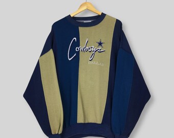 Vintage 90s Dallas Cowboys NFL Sweatshirt XLarge Dallas Cowboys Football Embroidered Sweater Cowboys American Football Striped Crewneck XL