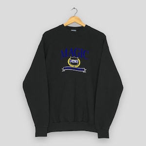 Vintage 90s Orlando Magic NBA Sweatshirt Medium Orlando Magic Basketball Embroidered Crewneck Orlando Magic Sweater Orlando Black Jumper M