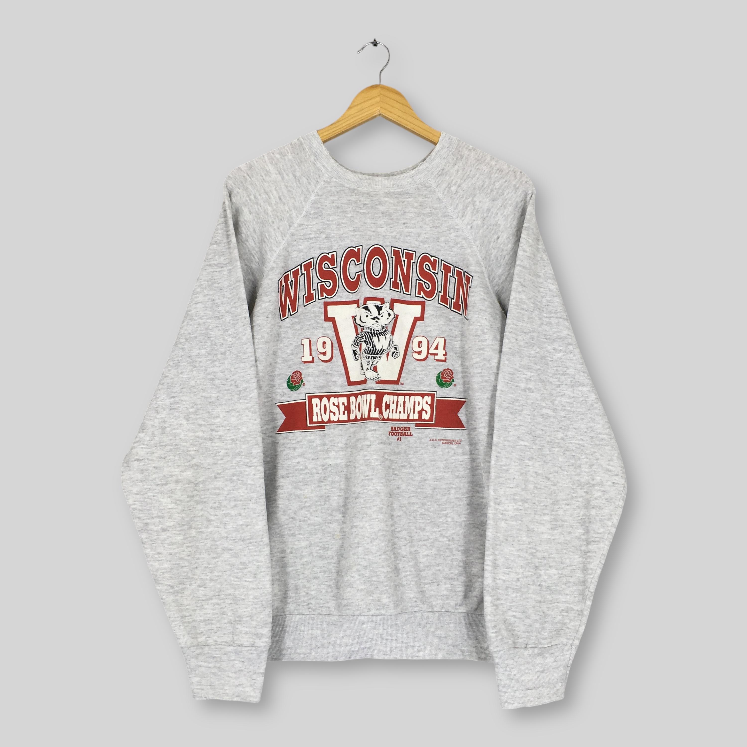 Sudadera vintage de los Wisconsin Badgers de la NCAA, años 90