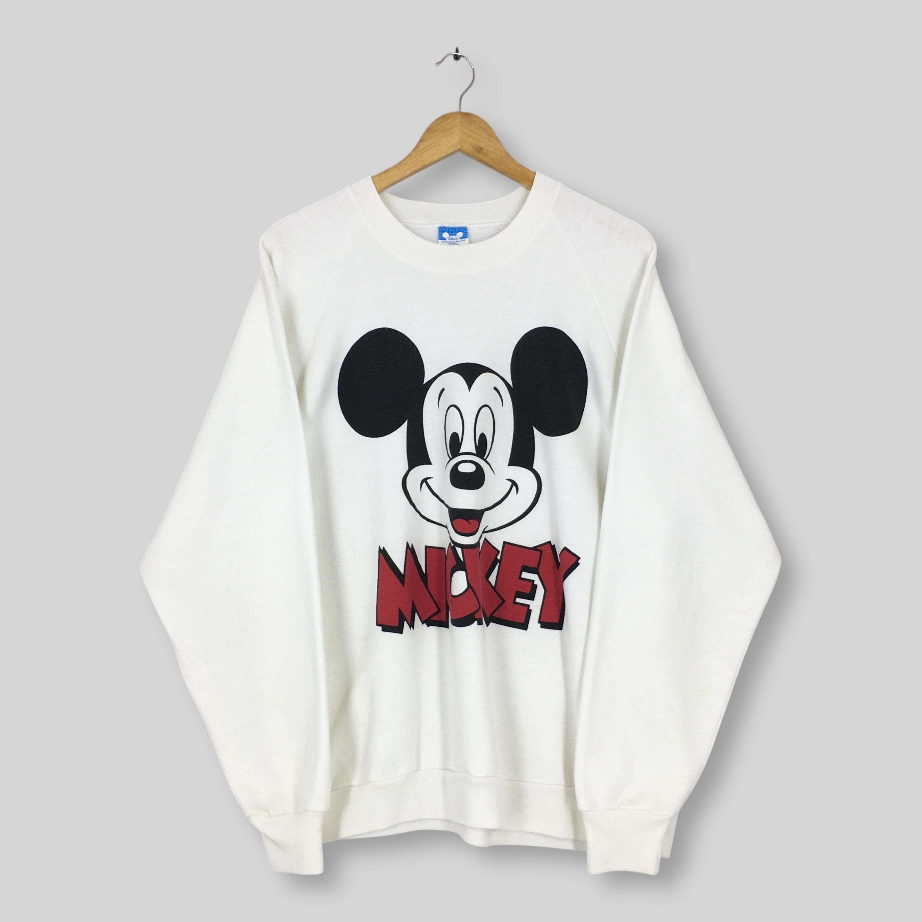 Vintage 80s Mickey Mouse Disney Sweatshirt Large Mickey Mouse Face