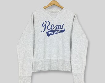 Vintage Reminiscence by Stewart Richer Sweatshirt Medium 90s Remy Uniforms Logo Sweater United States Uniforms Double V Gusset Jumper Size M
