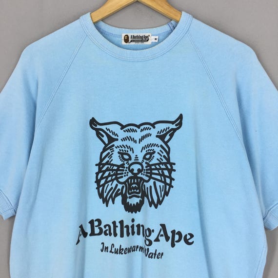 A Bathing Ape Bape Lukewarm Water Cat Sweatshirt Medium Vintage A