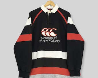 Vintage Canterbury of New Zealand Rugby Sweater Large Canterbury New Zealand Collared Shirt Steinlager CCC NZ Canterbury Rugby Jersey Size L