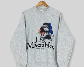 Vintage 1986 Les Miserables Sweatshirt Medium 80s Les Misérables Broadway Musical Crewneck Lloyd Webber Sweater Christine Daaé Crewneck M