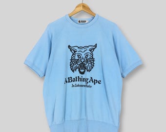 A Bathing Ape Bape Lukewarm Water Cat Sweatshirt Medium Vintage A