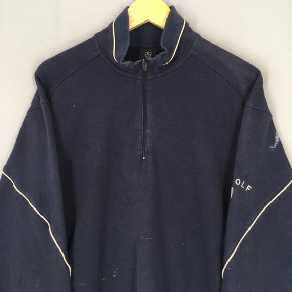 Vintage Nike Golf Half Zipper Sweatshirt Medium Nike Swoosh Golf