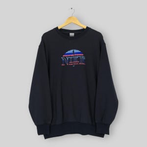 Vintage Y2K Nike Swoosh Blue Sweatshirt XXLarge Nike Swoosh Make Tracks Printed Jumper Nike Sportswear Pullover Nike Blue Sweater Size XXL
