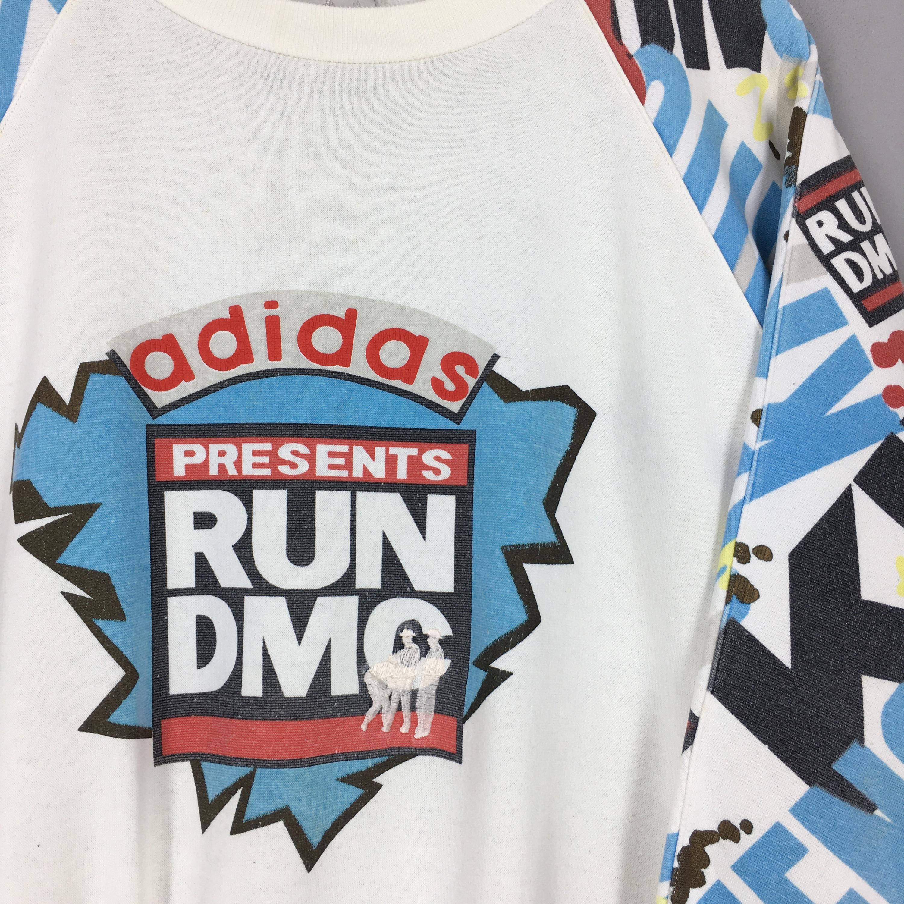 RARE Vintage Adidas Run DMC Hollis Crew Sweatshirt Large 1985